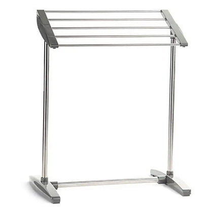 Mobile Towel Cloth Drying Rack Stand 5 Stainless Steel Bar Flexible Easy to Install Save Space Towel Cloth Rack for Drying Holder Towel Stand Foldable Balcony Towel Stand, Save Space Rack for Cloth Drying Holder | Mini Cloth Drying Rack Indoor and Outdoor
