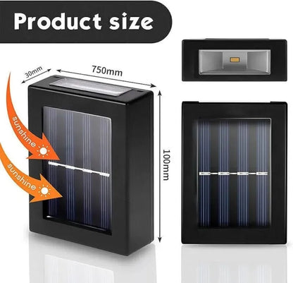 Solar Wall Lights Small Fence Lights Solar Powered, Up Down LED Porch Light,Outdoor Sconce Lights Exterior Light Fixture Deck Decor