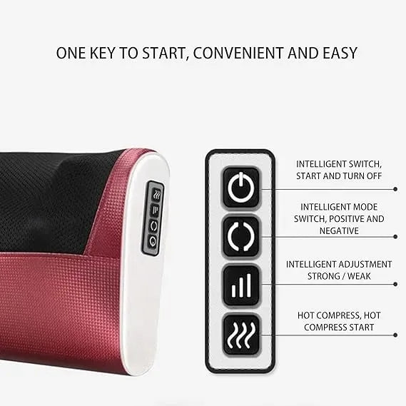 Cervical spine massager neck shoulder waist strength vertebral massage pillow household multifunctional kneading neck