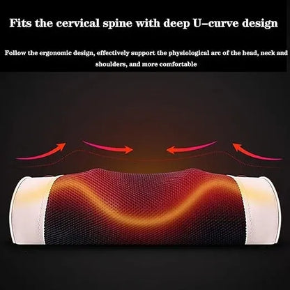 Cervical spine massager neck shoulder waist strength vertebral massage pillow household multifunctional kneading neck