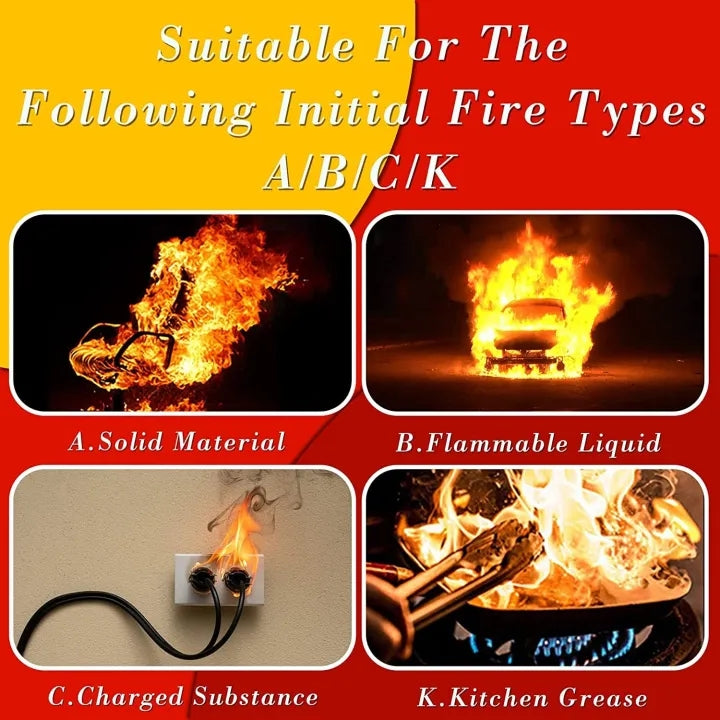 Fire Spray, Car Fire Extinguisher, Stay Safe 5-in-1 Fire Extinguisher, Extinguishing Water Based Spray, For Home, Kitchen, Car, Garage, Boat, Easy to Carry (500ML