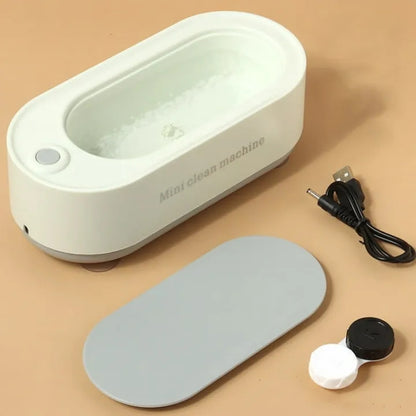 High-frequency Vibration Ultrasonic Cleaning Machine, Purple Light Wave Cleaning Device, Rechargeable Ultrasonic Cleaner for Jewelry, Glasses, Watch Straps, Dentures