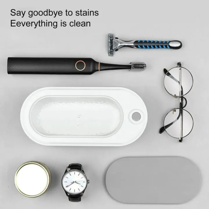 High-frequency Vibration Ultrasonic Cleaning Machine, Purple Light Wave Cleaning Device, Rechargeable Ultrasonic Cleaner for Jewelry, Glasses, Watch Straps, Dentures