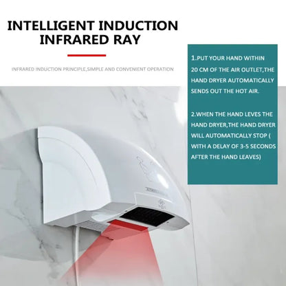 Siemens Hand dryer Automatic Sensor PVC And Metal TH-92001 Black china hand dryer ABS Plastic Infrared rays sensor Automatic Hand Warmer Machine 1800 Watts for hands warming machine Siemens Company
