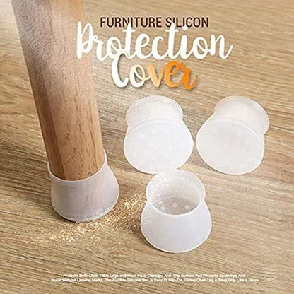 4pcs Table Chair Leg Silicone Cap Pad Furniture Table Feet Cover Floor Protector Silicone Chair Leg Caps Furniture Table Leg Covers Floor Protectors