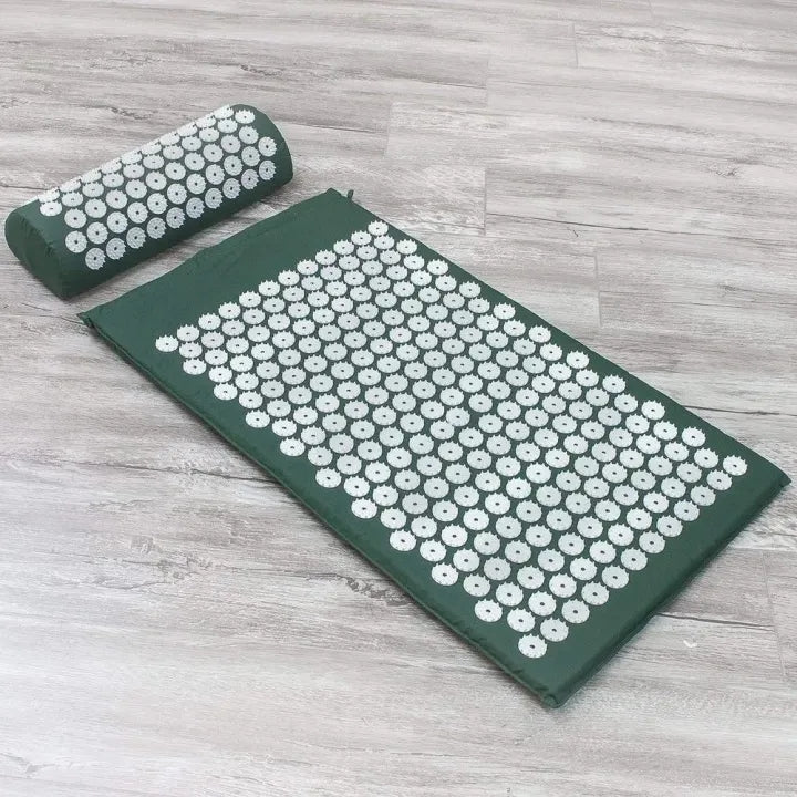 Acupressure Mat and Pillow Set for Back and Neck Relief and Muscle Relaxation Relieves, Back, Neck, Size: massage cushion: 68 * 42 cm / massage pillow: 37 * 15 * cm