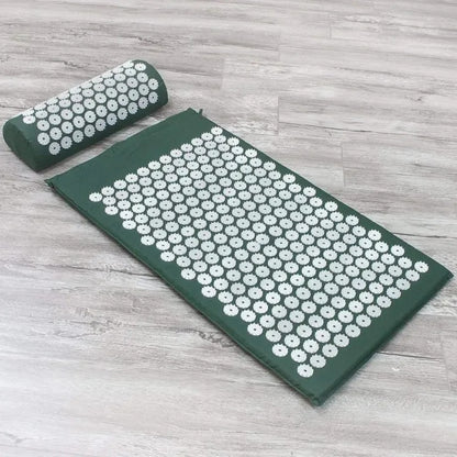 Acupressure Mat and Pillow Set for Back and Neck Relief and Muscle Relaxation Relieves, Back, Neck, Size: massage cushion: 68 * 42 cm / massage pillow: 37 * 15 * cm