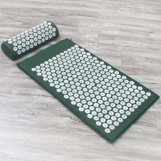 Acupressure Mat and Pillow Set for Back and Neck Relief and Muscle Relaxation Relieves, Back, Neck, Size: massage cushion: 68 * 42 cm / massage pillow: 37 * 15 * cm