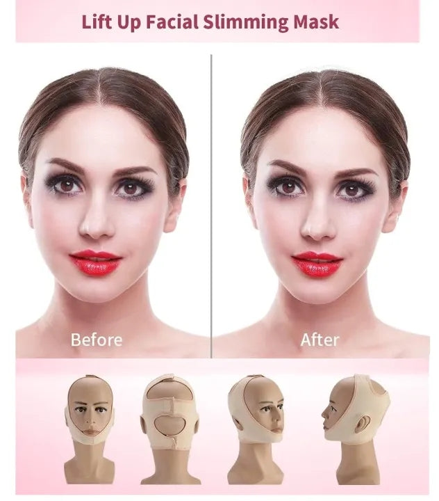 face slimming mask for double chin shaper for men,face lifting V Line Facial Lift mask for woman slim cheeks V Line Belt Strap Bandage