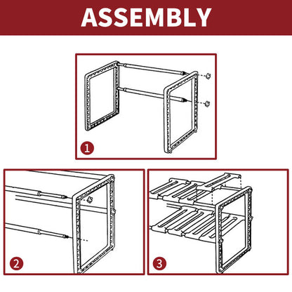 Under Sink Storage Shelf Organizer Kitchen Cabinet Expandable Size - 50 to 70cm