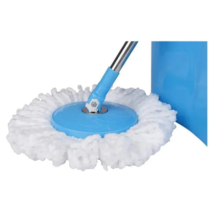 360° Spin Magic Mop Bucket Set with Stainless Steel Wringer and Microfiber Mop Head