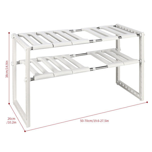Under Sink Storage Shelf Organizer Kitchen Cabinet Expandable Size - 50 to 70cm
