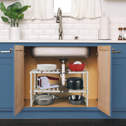 Under Sink Storage Shelf Organizer Kitchen Cabinet Expandable Size - 50 to 70cm