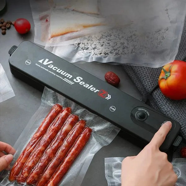 Automatic Vacuum Sealer Machine | Food Saver & Packaging | 110V/220V | Home Kitchen Sealing Machine with Free 10pcs Bags