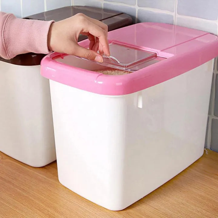 Kitchen Rice Grain Cereal Food Dispenser Storage Box Cases Container Organizer 10kg