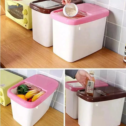 Kitchen Rice Grain Cereal Food Dispenser Storage Box Cases Container Organizer 10kg