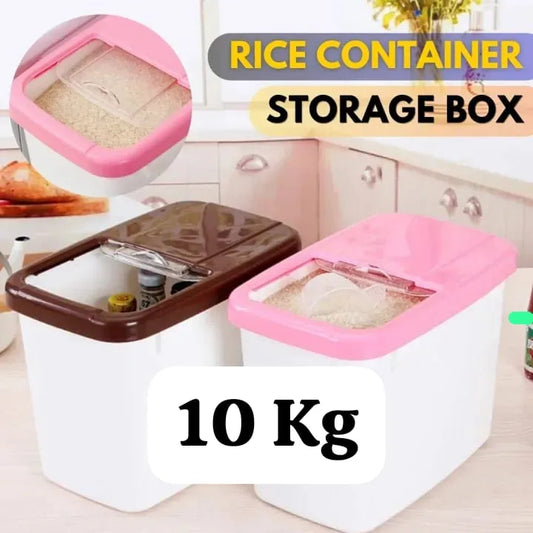 Kitchen Rice Grain Cereal Food Dispenser Storage Box Cases Container Organizer 10kg
