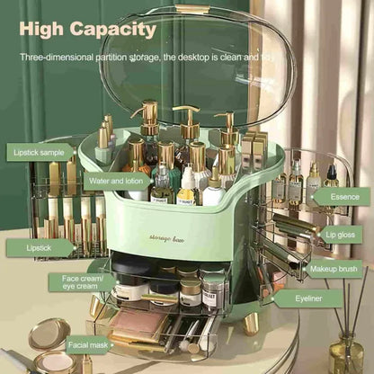 Luxury Desktop Cosmetic Organizer, Dustproof and Waterproof Makeup Vanity Organizer