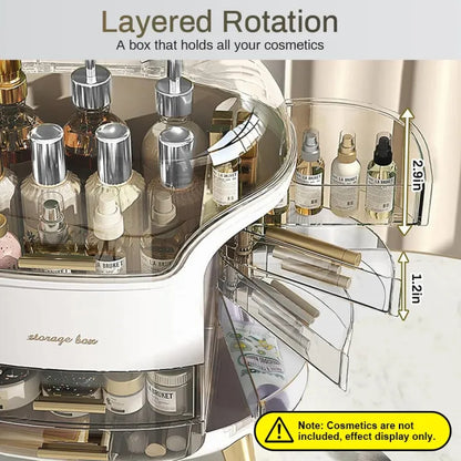 Luxury Desktop Cosmetic Organizer, Dustproof and Waterproof Makeup Vanity Organizer
