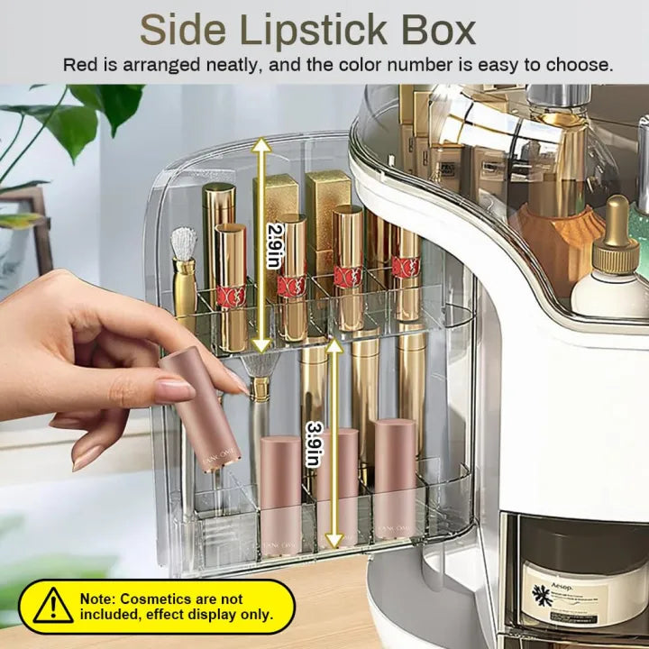 Luxury Desktop Cosmetic Organizer, Dustproof and Waterproof Makeup Vanity Organizer