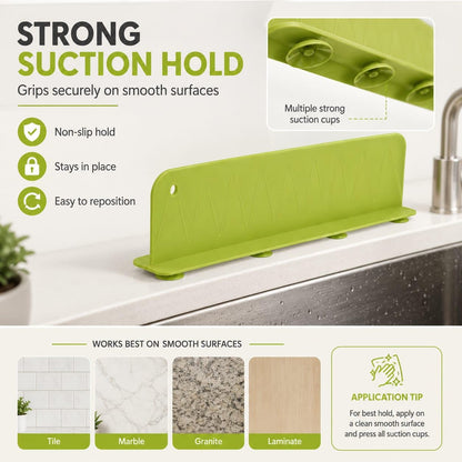 Sink Splash Guard,Water Retaining Board for Kitchen, Portable Water Retaining Strip Reusable Water Splash Guard for Bathroom ( High Quality )
