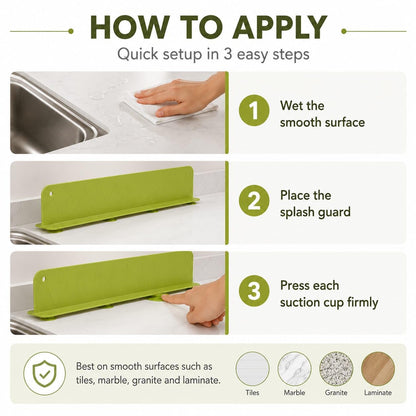Sink Splash Guard,Water Retaining Board for Kitchen, Portable Water Retaining Strip Reusable Water Splash Guard for Bathroom ( High Quality )