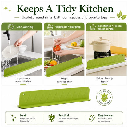 Sink Splash Guard,Water Retaining Board for Kitchen, Portable Water Retaining Strip Reusable Water Splash Guard for Bathroom ( High Quality )