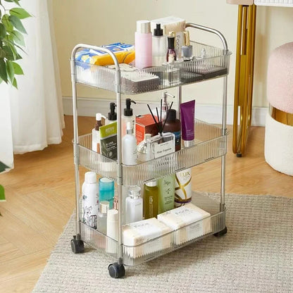 Acrylic Kitchen Trolley Bathroom Gap Storage Rack Multi-functional Removable Snack Storage Trolley Cart Home Kitchen Furniture