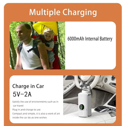 Portable Baby Bottle Warmer with Digital Temperature Display & USB Charging