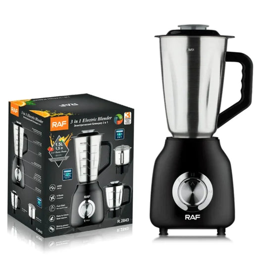 SILVER CREST ZK-9090 / RAF R.2843 BLENDER 3 IN 1 STAINLESS STEEL BLENDER GRINDER CHOPPER