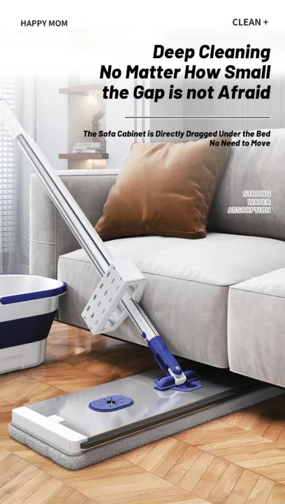 Household Flat Mop Mop With Bucket, Universal Cleaning Squeeze Mop, Home Office Cleaning Mop