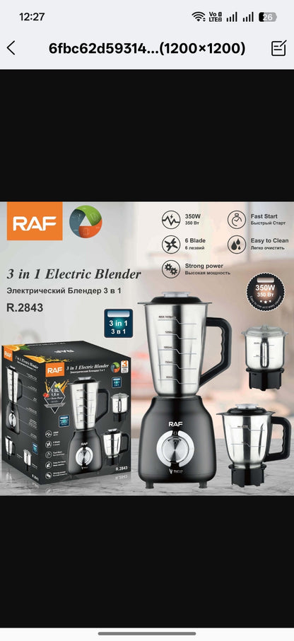 SILVER CREST ZK-9090 / RAF R.2843 BLENDER 3 IN 1 STAINLESS STEEL BLENDER GRINDER CHOPPER