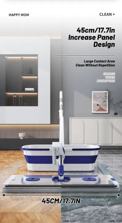 Household Flat Mop Mop With Bucket, Universal Cleaning Squeeze Mop, Home Office Cleaning Mop