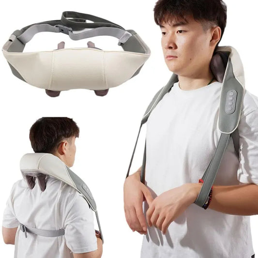 Smart Shoulder Neck Massager Instrument with Heat Relieve Care Cervical Heating Vibrator Vertebra Massage Pain