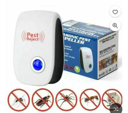 Ultrasonic Pest Repeller Electronic Pest Repellent Plug-in Indoor Pest Control for Insect, Rodent, Mosquito, Ant, Bug, Mice Repellent for House, Garage, Warehouse, Office - Safe for Pets