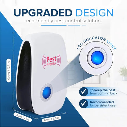 Ultrasonic Pest Repeller Electronic Pest Repellent Plug-in Indoor Pest Control for Insect, Rodent, Mosquito, Ant, Bug, Mice Repellent for House, Garage, Warehouse, Office - Safe for Pets