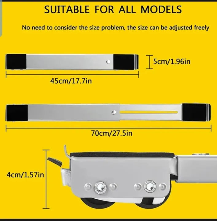 Washing Machine Base Mini Fridge Stand Heavy Duty Expandable Appliance Roller with Brake Mobile Cart Adjustable Trolley Furniture Dolly Mover for Washer Dryer Refrigerator