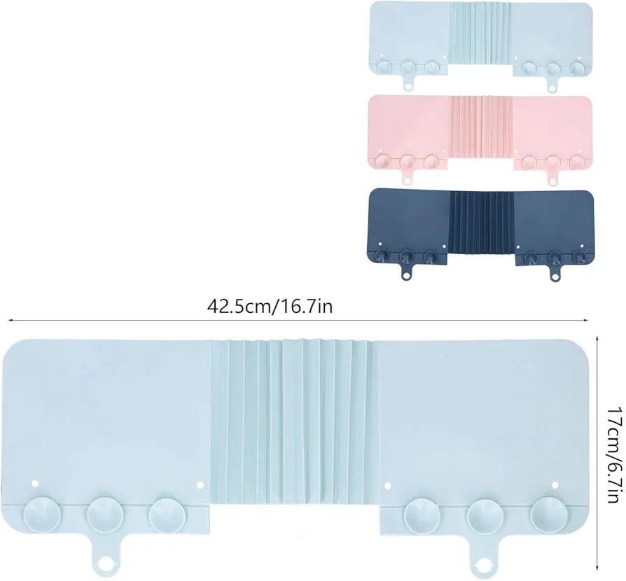 Sink Splash Guard, Foldable Water Splashing Guard Kitchen Sink Baffle Board with Suction Cups