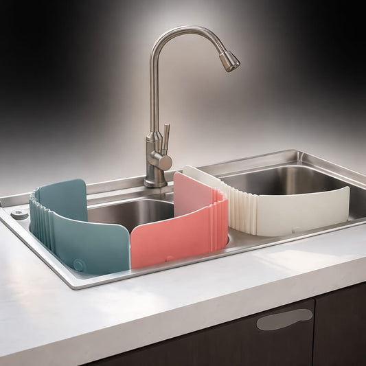 Sink Splash Guard, Foldable Water Splashing Guard Kitchen Sink Baffle Board with Suction Cups