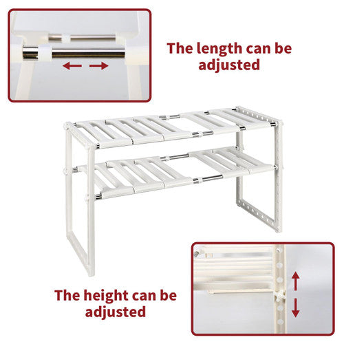 Under Sink Storage Shelf Organizer Kitchen Cabinet Expandable Size - 50 to 70cm