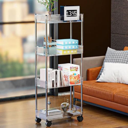 Acrylic Kitchen Trolley Bathroom Gap Storage Rack Multi-functional Removable Snack Storage Trolley Cart Home Kitchen Furniture